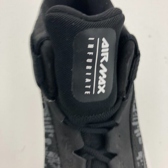 NIKE Air Max Infuriate 2 Mid Black Men's Summer Basketball Shoe US 9M EUC - Picture 8 of 10
